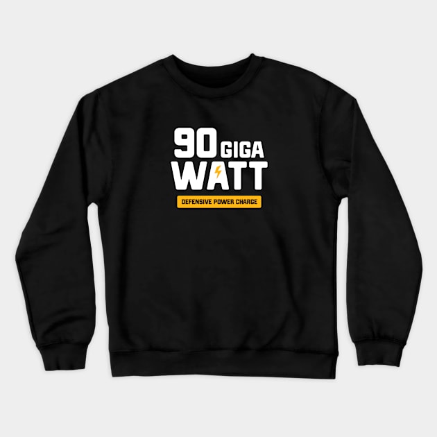 90 GigaWATT Power - Pittsburgh Steelers Crewneck Sweatshirt by Merlino Creative